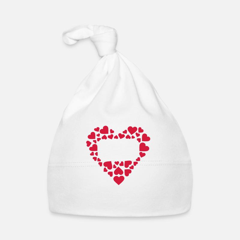 heart rectangle Organic Baby Cap