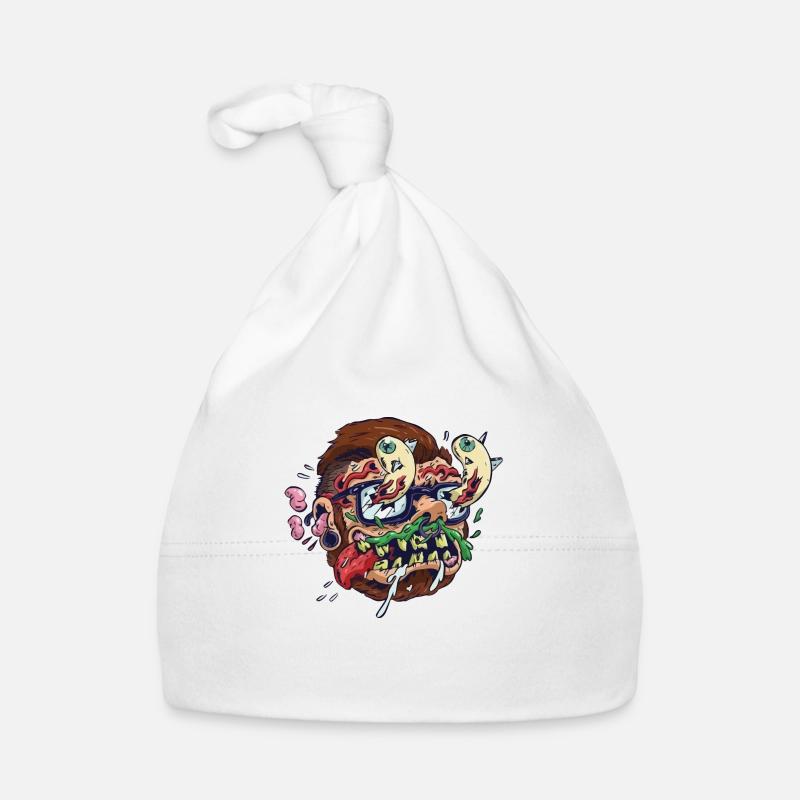 Fou patineur butin - Bonnet bio Bébé - blanc
