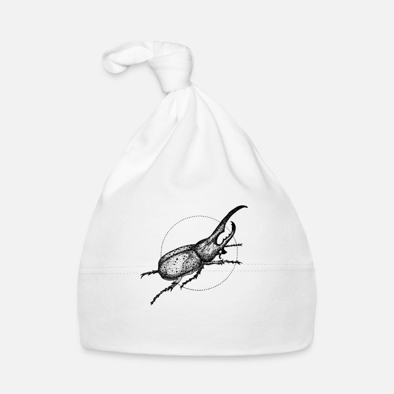 Scarabée - Bonnet bio Bébé - blanc