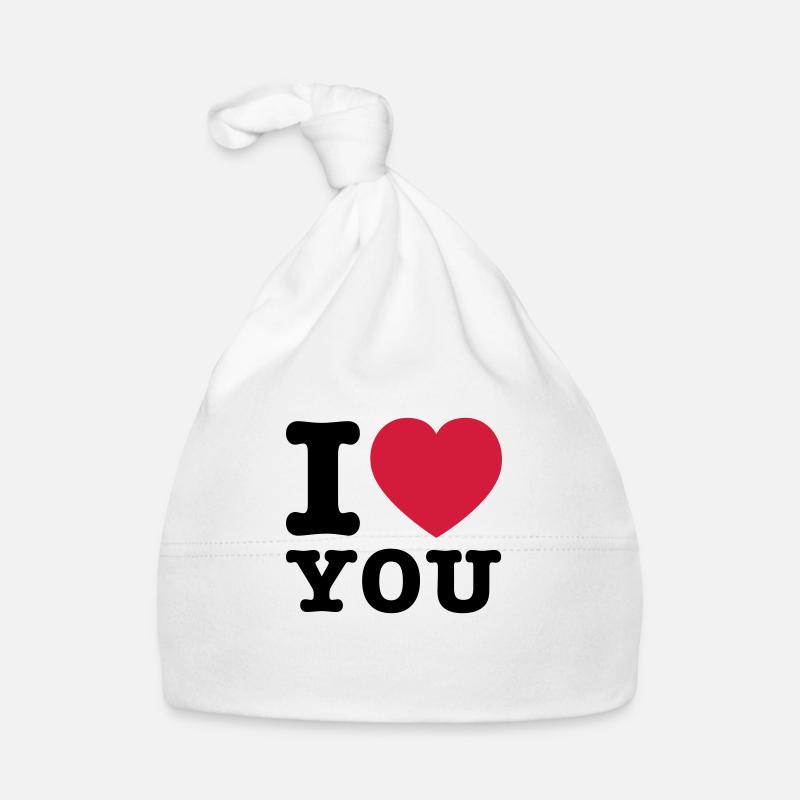 I Love You 2 Organic Baby Cap