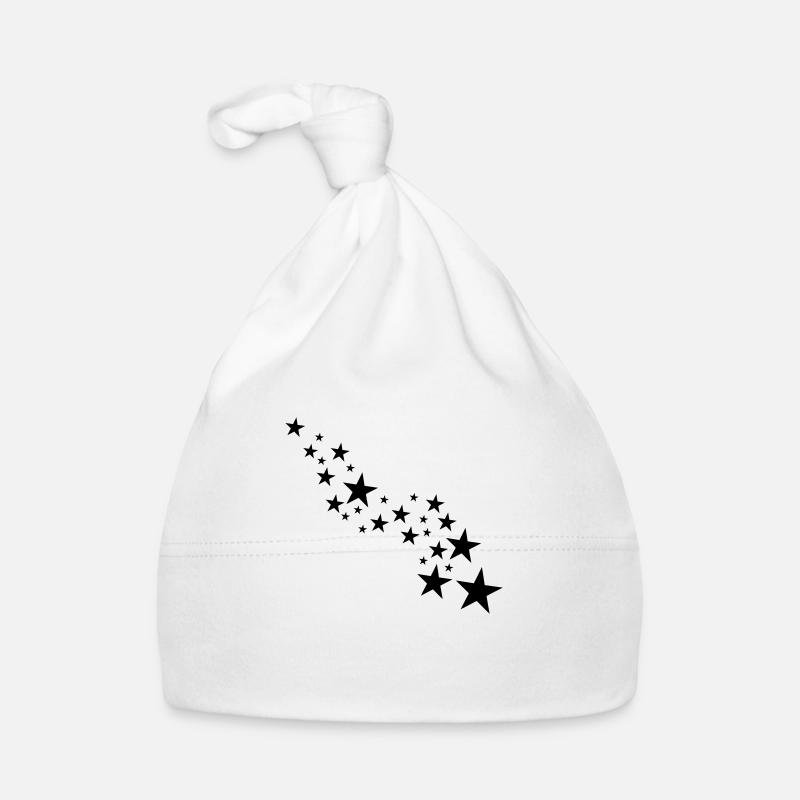 sterne - Baby Bio-Mütze - Weiß