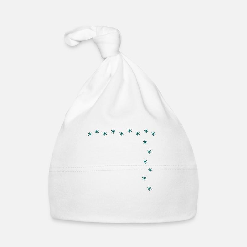 Frame from small glitter starlets snowflake Organic Baby Cap