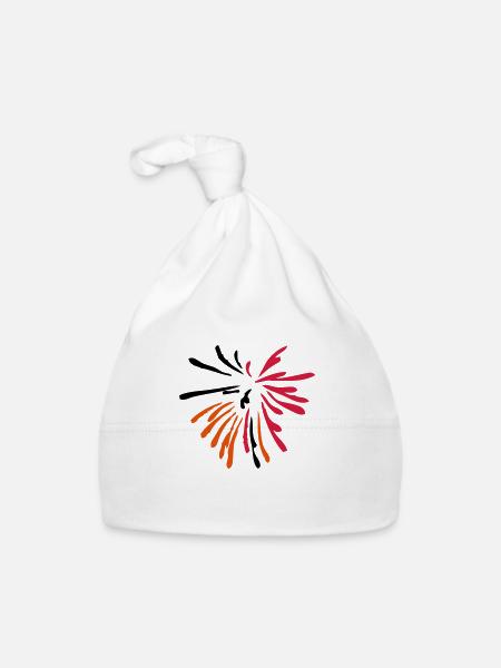 artistic musical fire - Organic Baby Cap - white - Front