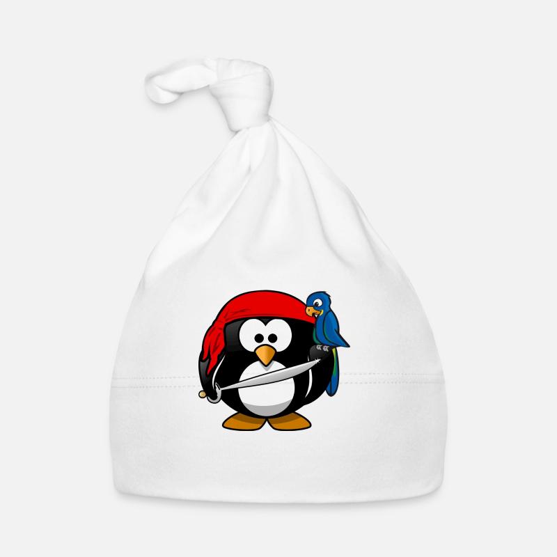 Pirate penguin Organic Baby Cap