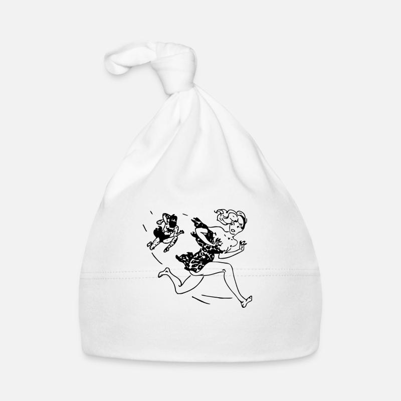 Neandertal homme des cavernes homme des cavernes steinzeit6 - Bonnet bio Bébé - blanc