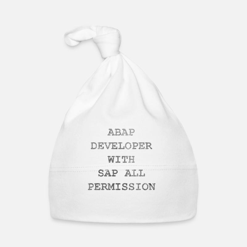 ABAP SAP Developer! Geschenkidee - Baby Bio-Mütze - Weiß