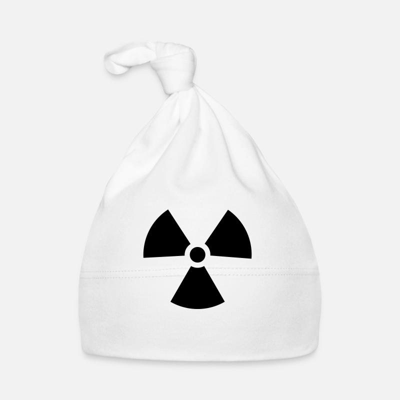 nuclear sign - Organic Baby Cap - white