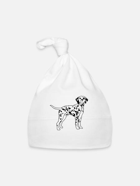 Dalmatian de - Baby Bio-Mütze - Weiß - Vorne
