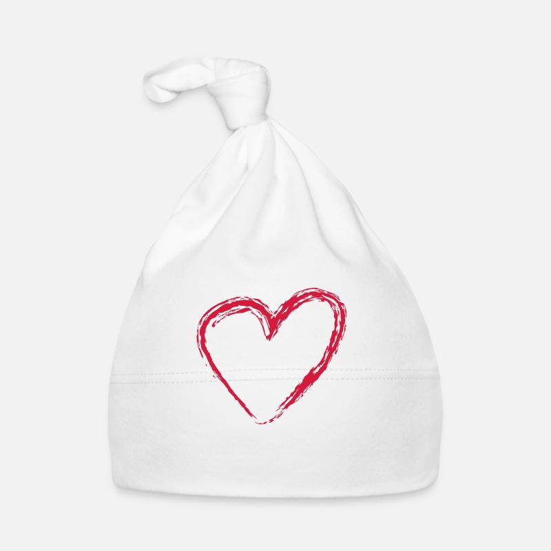 Coeur Scratch Unies Bonnet bio Bébé
