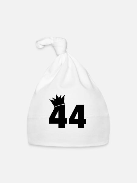 44_krone_f1 - Baby Bio-Mütze - Weiß - Vorne