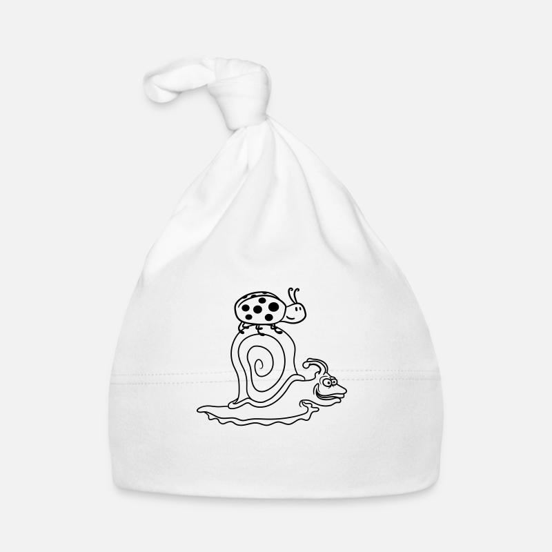 riding transport ladybug points snail schl Organic Baby Cap