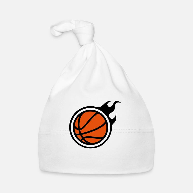 basketball avec des flammes Bonnet bio Bébé