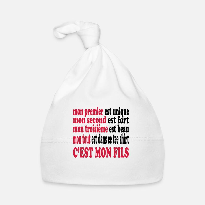 Mon fils est beau Organic Baby Cap