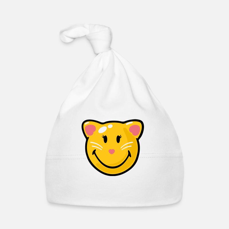 Smiley Cat Baby Bio-Mütze