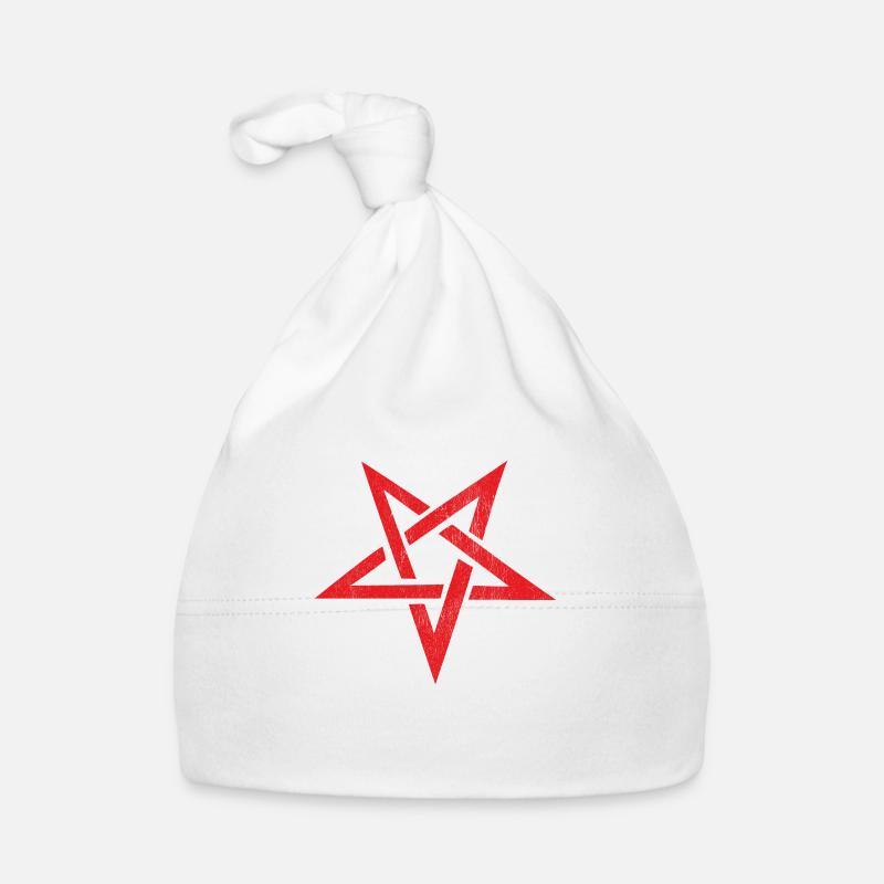 red pentagram Organic Baby Cap
