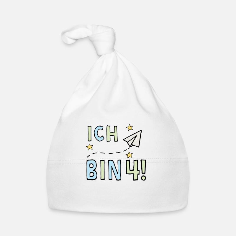 Ich bin vier Baby Bio-Mütze