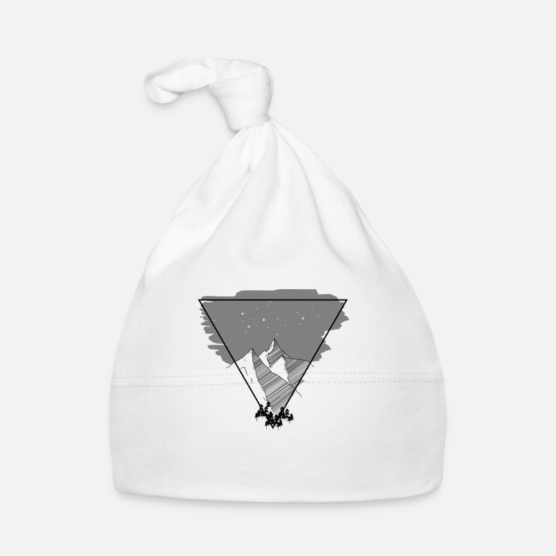 Mountains Triangle Snow Organic Baby Cap