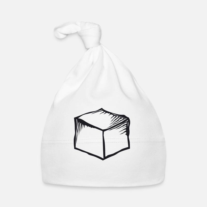 boite carton caisse - Bonnet bio Bébé - blanc