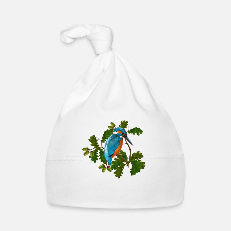 Oiseau - Bonnet bio Bébé - blanc