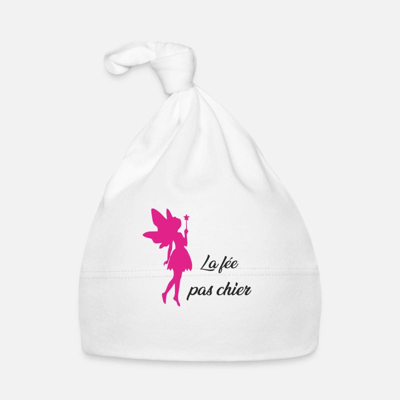 La fée pas chier - Bonnet bio Bébé - blanc