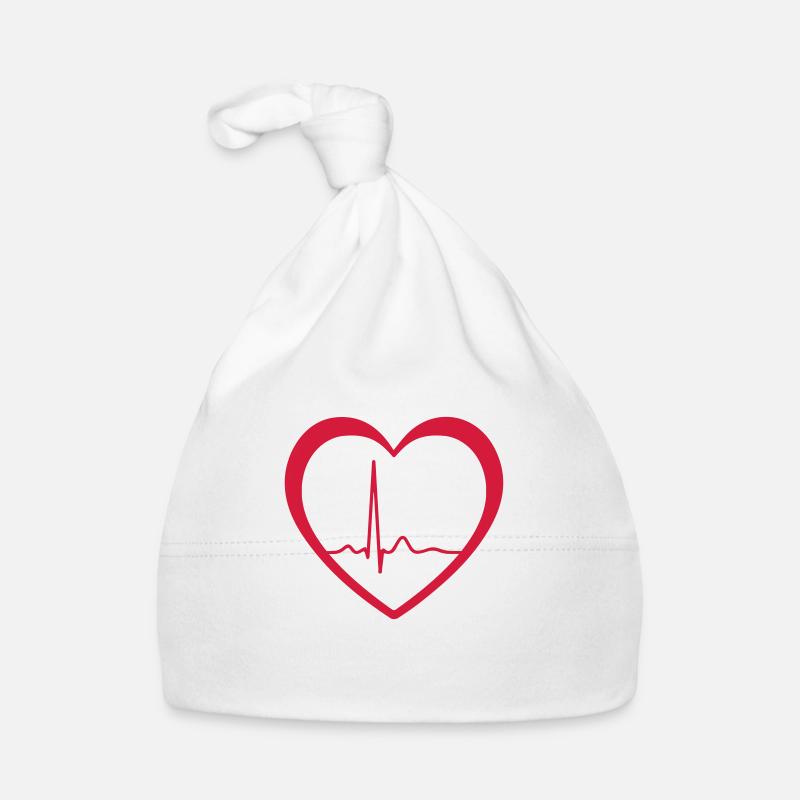 Heart Pulse LIGNE ECG Bonnet bio Bébé