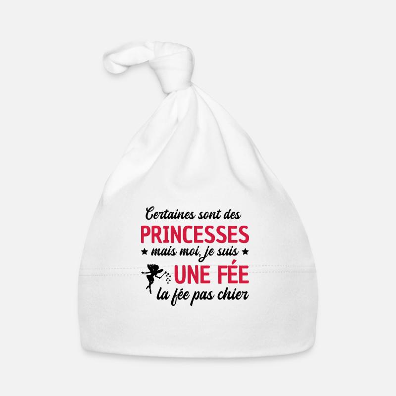 Princesses mais une fée / la fée pas chier Bonnet bio Bébé