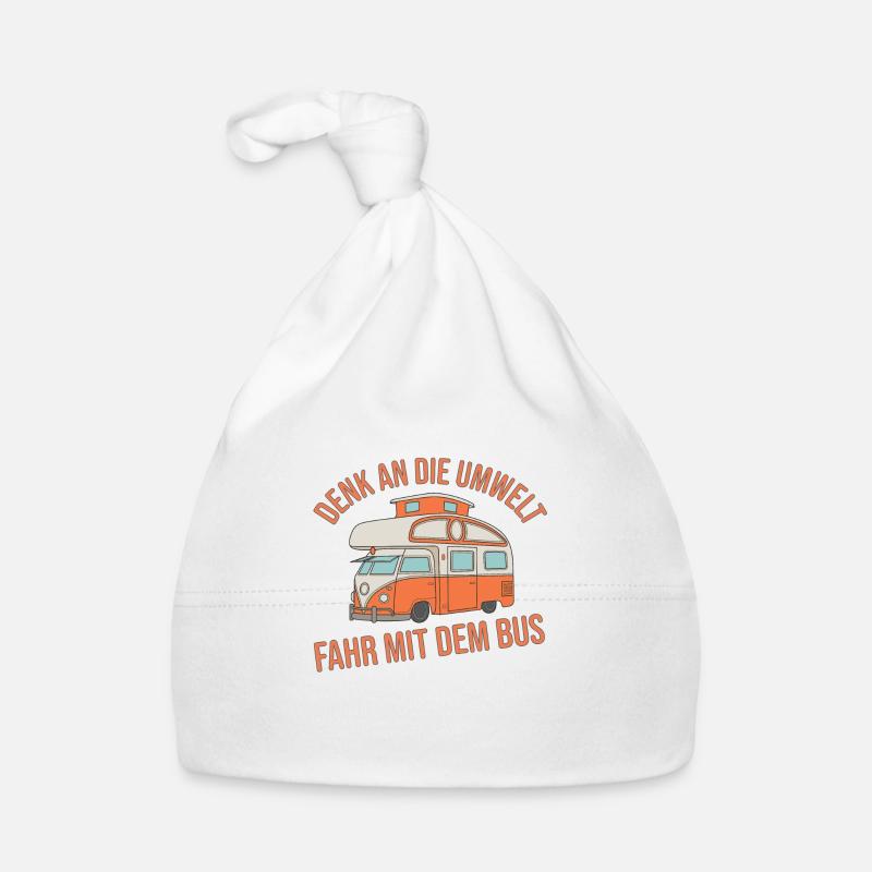 Environment - Ride by bus gift idea camper Organic Baby Cap