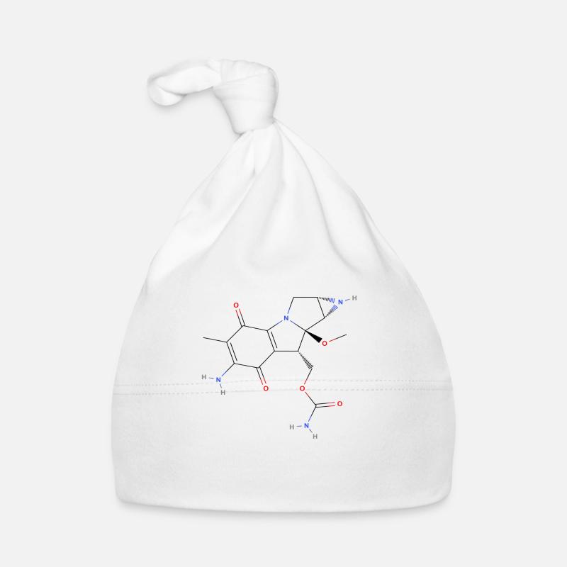 Molécule mitomycine C - Formule structurale colorée Bonnet bio Bébé