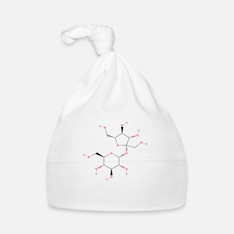 Molécule de sucre - Formule structurale colorée Bonnet bio Bébé