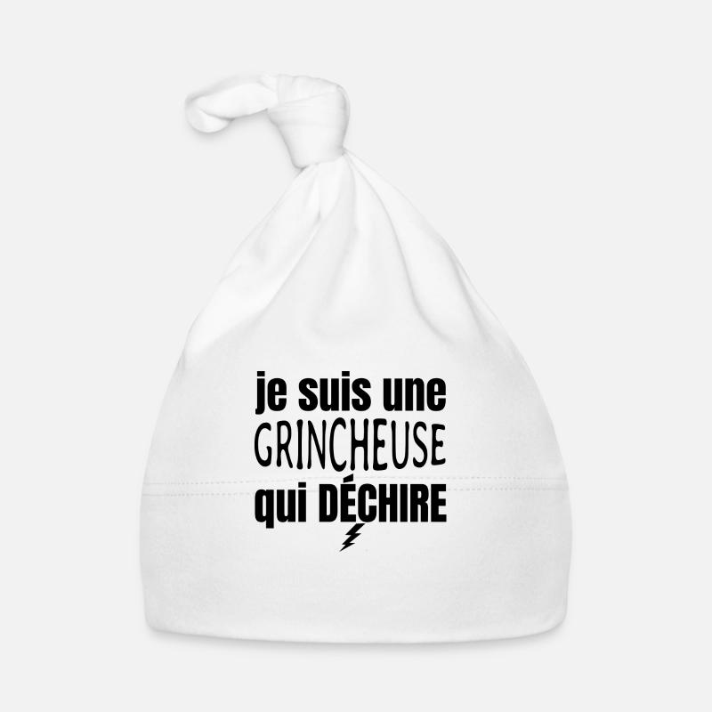 je suis une grincheuse qui déchire Bonnet bio Bébé