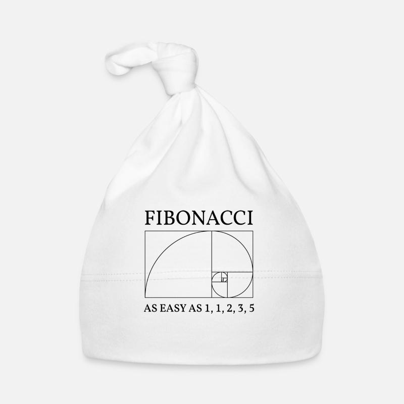 Fibonacci as easy as Gift Follow Math Teacher Organic Baby Cap
