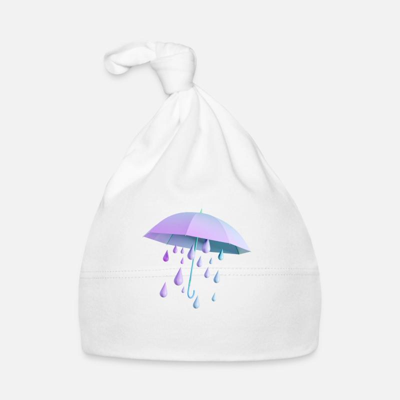 Regenschirm mit Tropfen Baby Bio-Mütze
