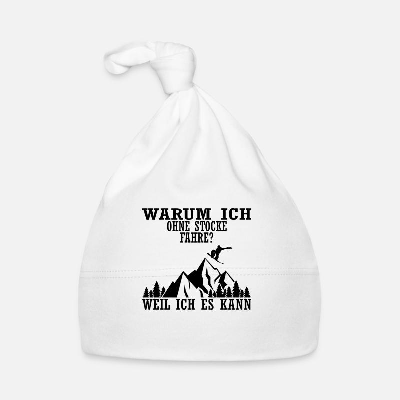 Snowboard Snowboarder Baby Bio-Mütze