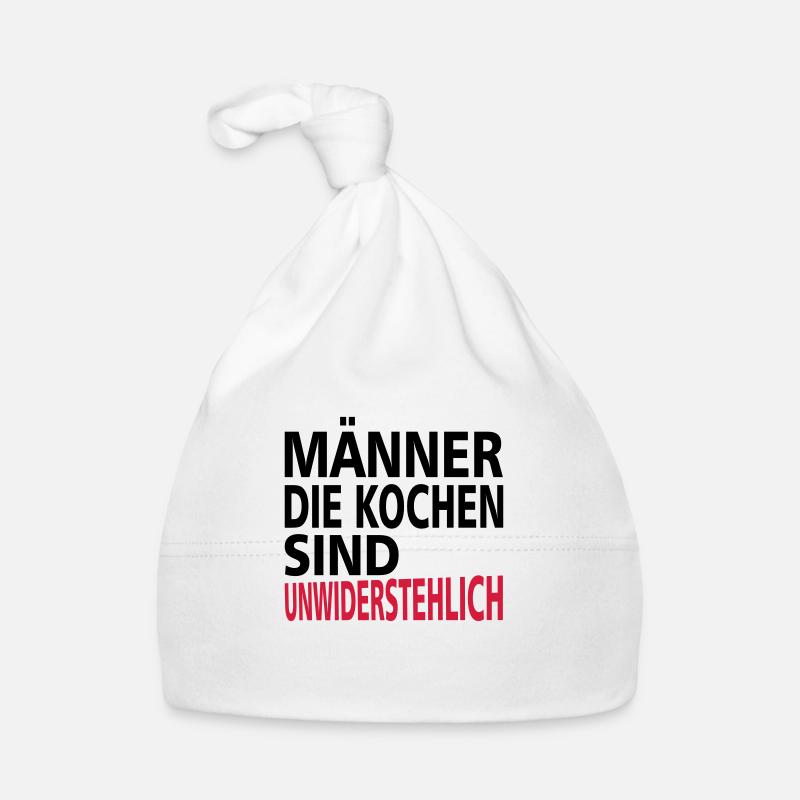 Männer die kochen sind unwiderstehlich - Baby Bio-Mütze - Weiß