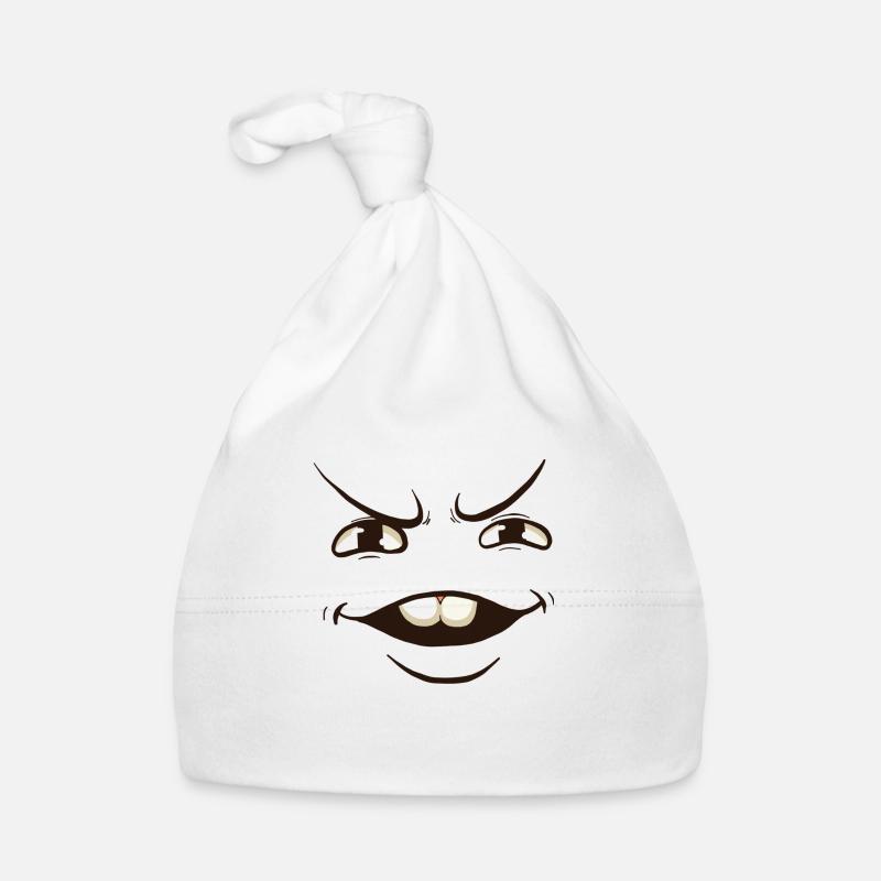 Dessin animé drôle de visage Bonnet bio Bébé