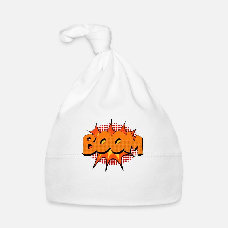 Boom halftone Comic Style - Bonnet bio Bébé - blanc