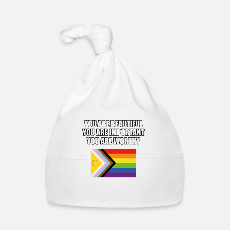 Intersex Inclusive Pride Progress Pride Flag Organic Baby Cap