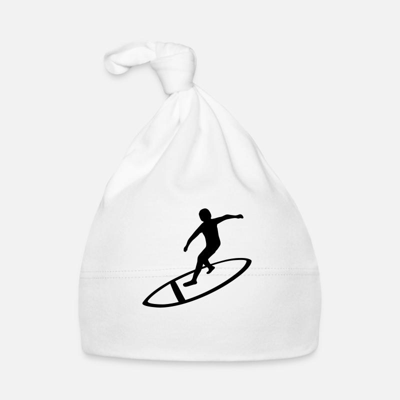 Silhouette de surfeur amateur Bonnet bio Bébé