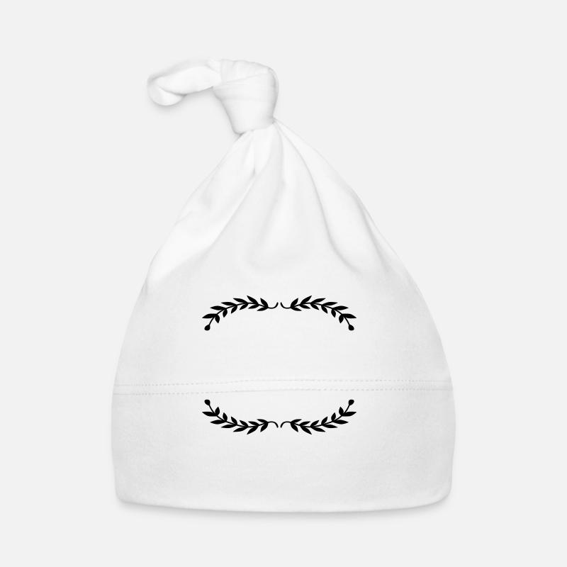 Illustration frame bay leaves Organic Baby Cap