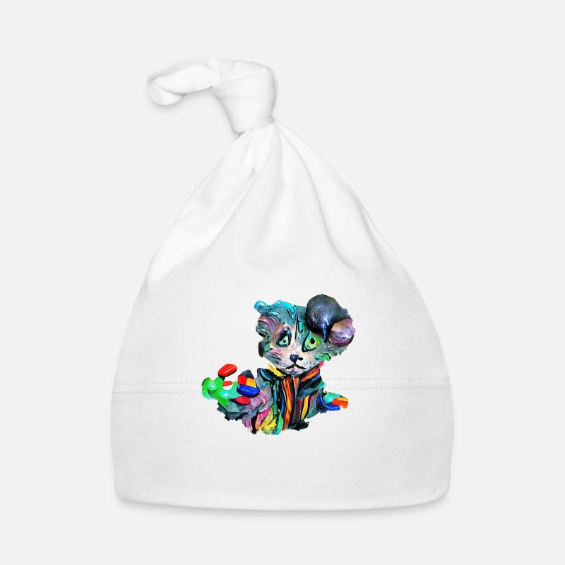 Colorful cat Organic Baby Cap