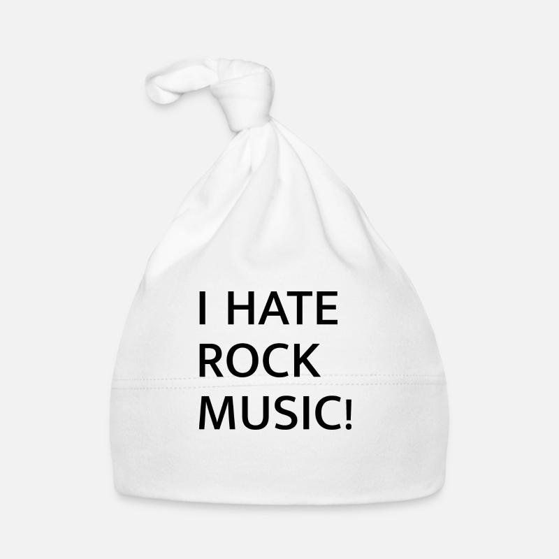 I HATE ROCK MUSIC Organic Baby Cap