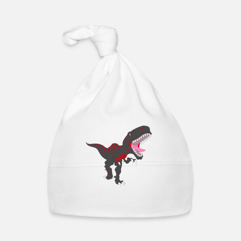 Black T-rex Organic Baby Cap