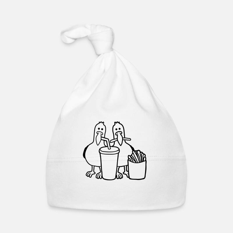 Geklautes Fast Food Möwen Baby Bio-Mütze