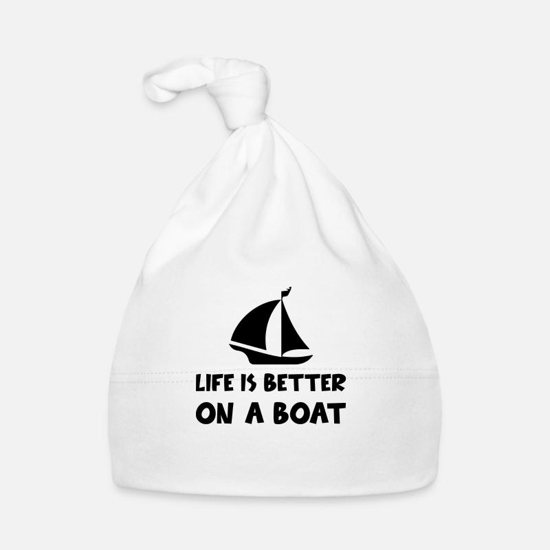 Life is better on a boat Baby Bio-Mütze