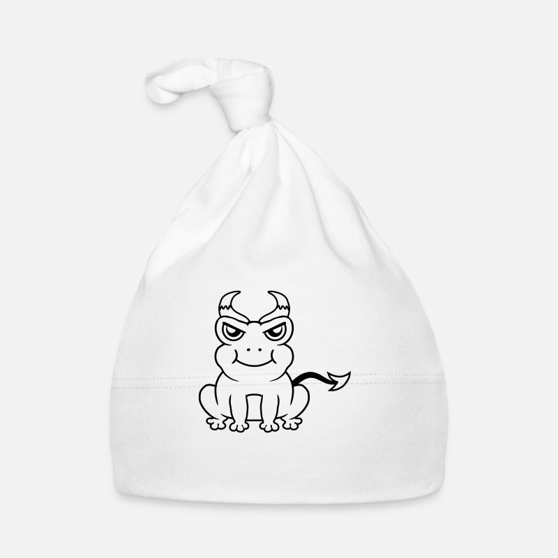 Evil Devil Horns Frog Organic Baby Cap