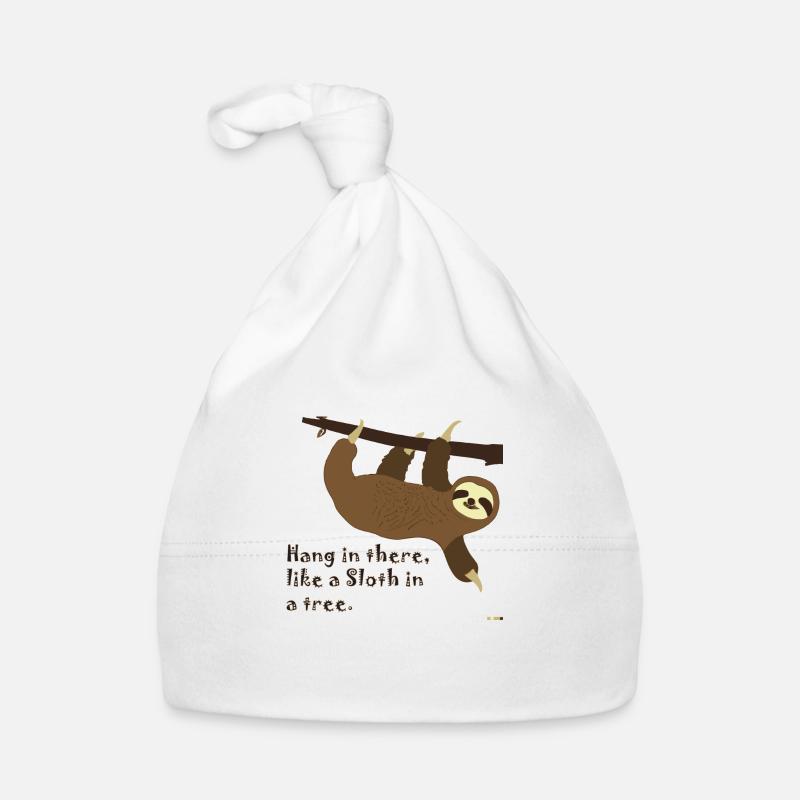 Sloth in tree Organic Baby Cap