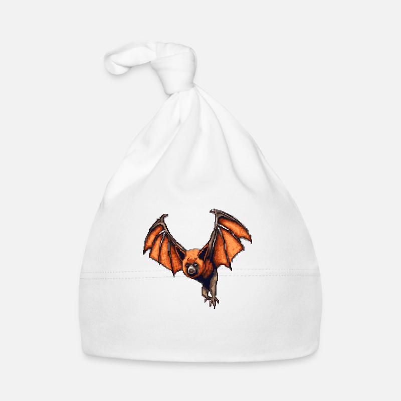 Flying fox in old 16 bit retro graphics Organic Baby Cap