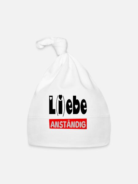 lebe anständig II - Baby Bio-Mütze - Weiß - Vorne