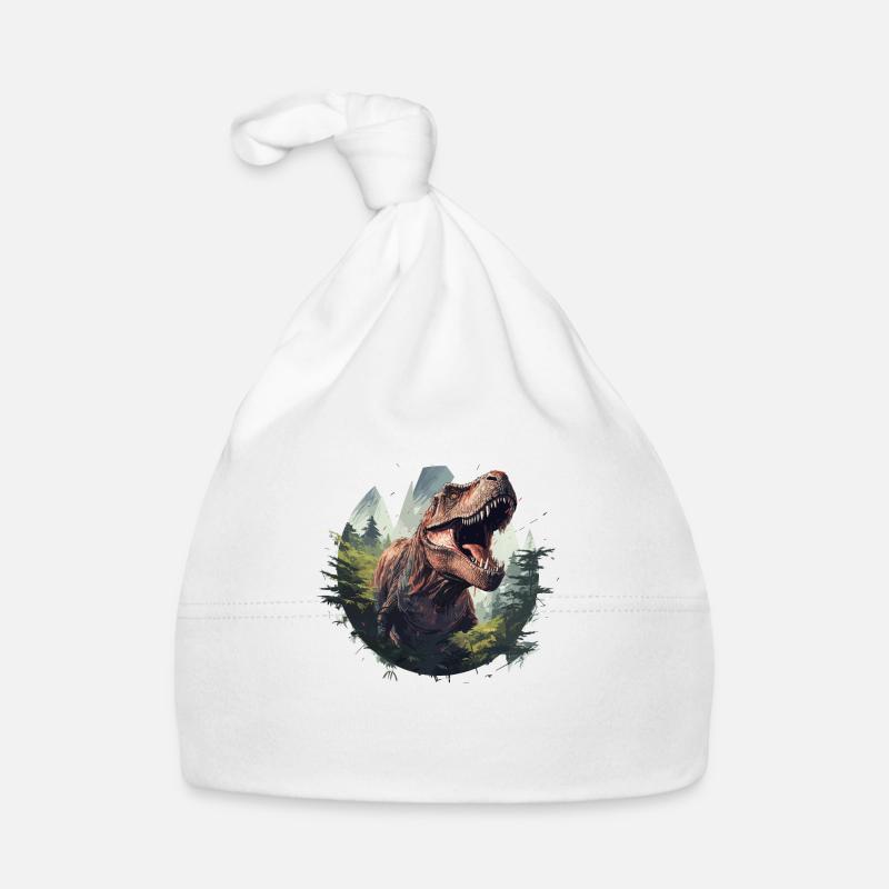 T-Rex - Baby Bio-Mütze - Weiß