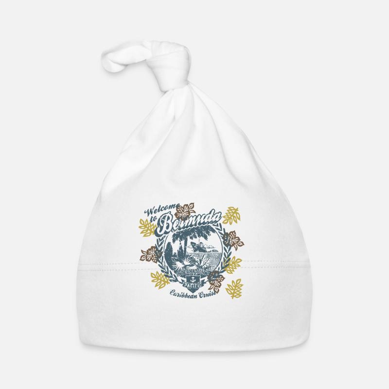Bienvenue aux Bermudes - Bonnet bio Bébé - blanc